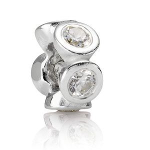 Authentic Retired PANDORA Lights Clear CZ Spacer